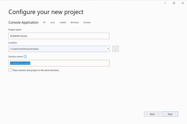 .NET 6 Feature In Visual Studio
